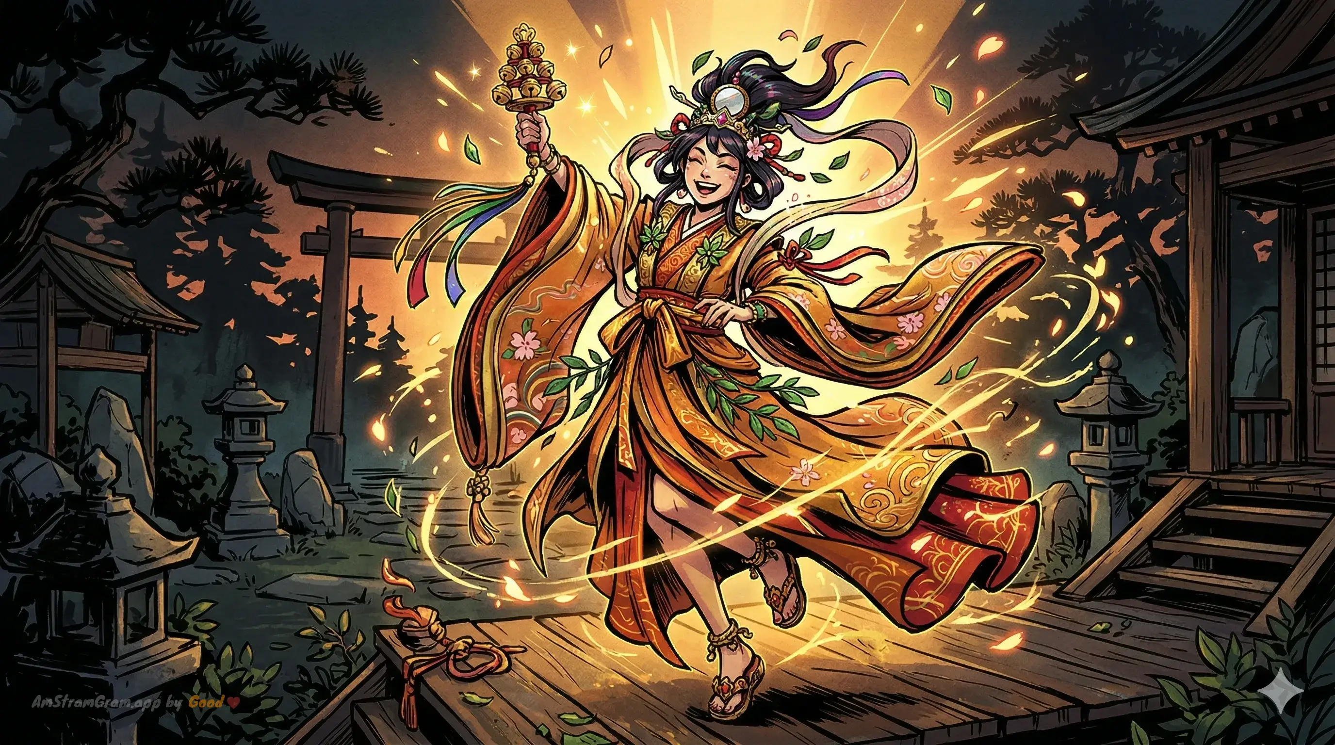 Ame-no-Uzume, divinité de la mythologie Japonaise — AmStramGram