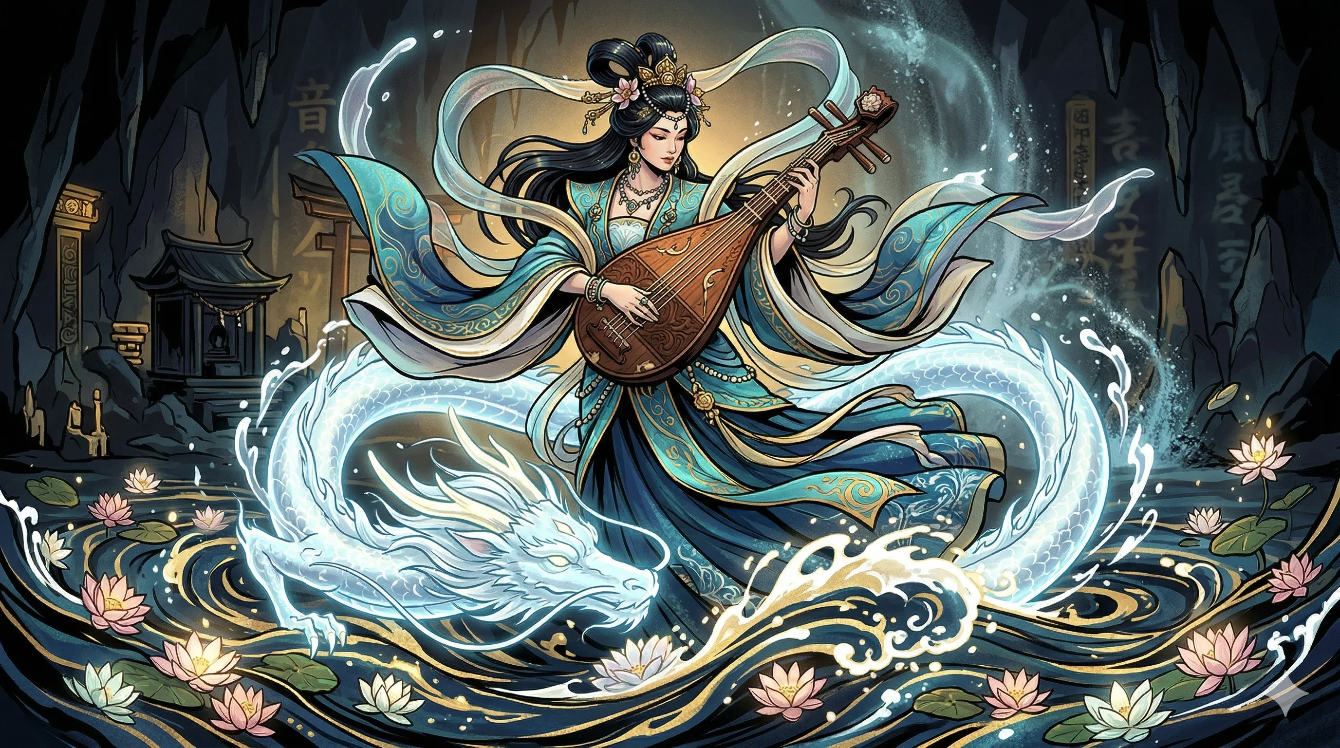 Benzaïten (Benten), déesse des arts et de la fortune maritime — mythologie japonaise et symboles de chance, AmStramGram