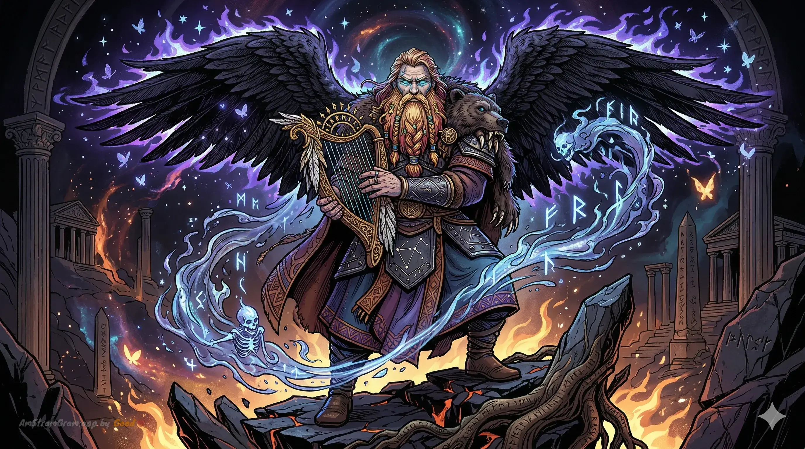 Bragi, Gottheit der Nordischen Mythologie — AmStramGram