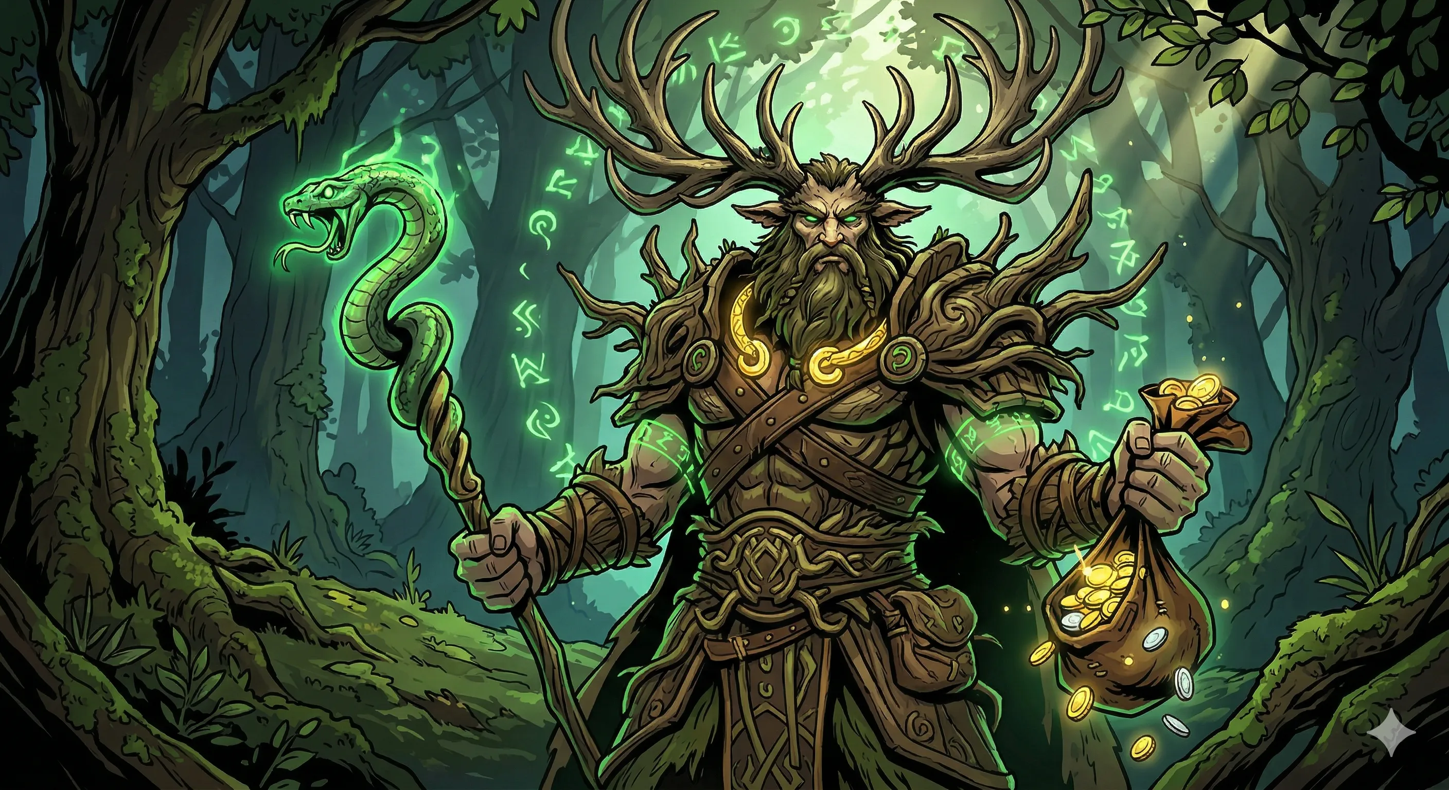 Cernunnos, le dieu cornu celtique de la nature et de l'abondance