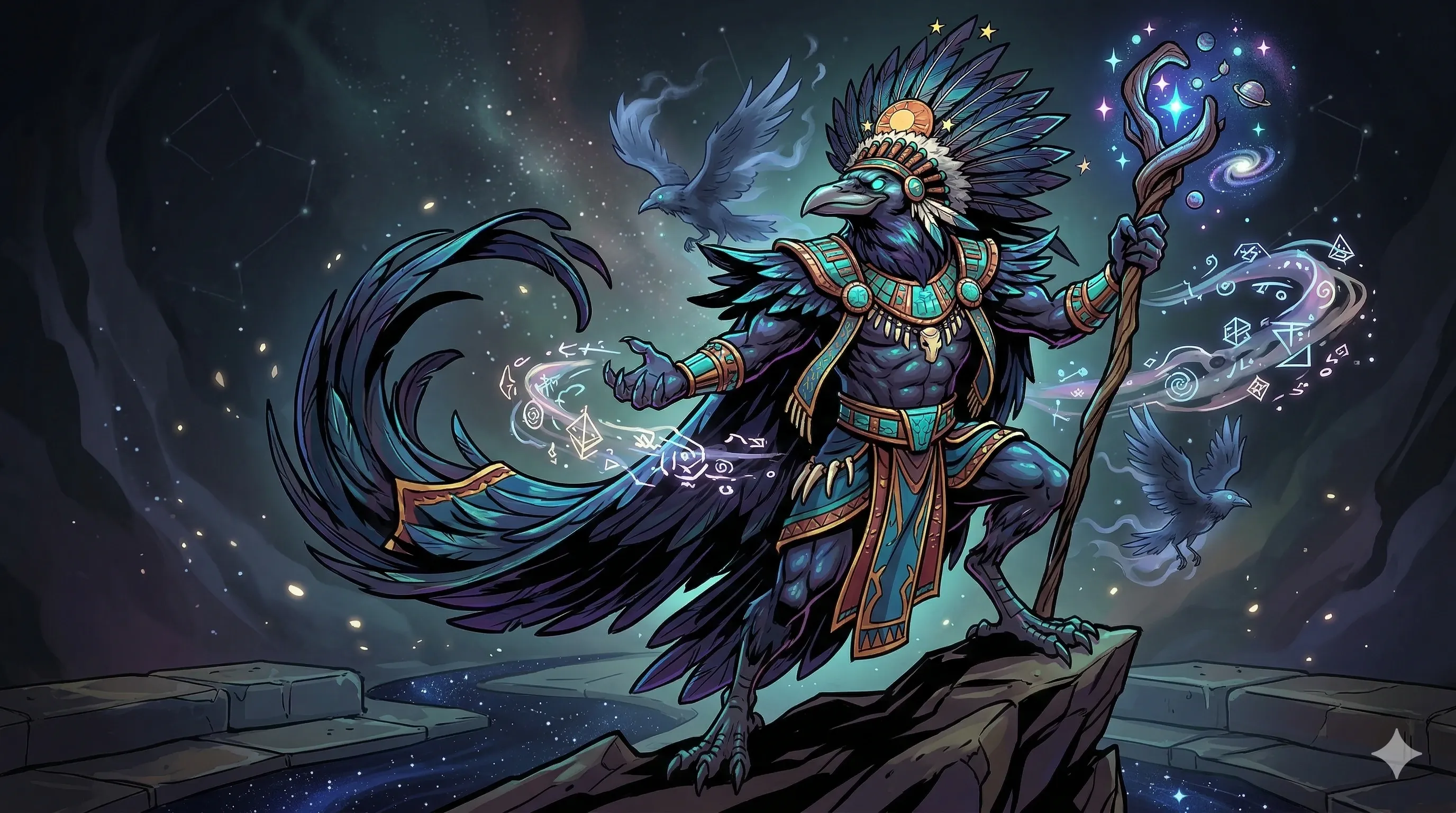 Le Corbeau, figure mythologique amérindienne de la ruse et du destin