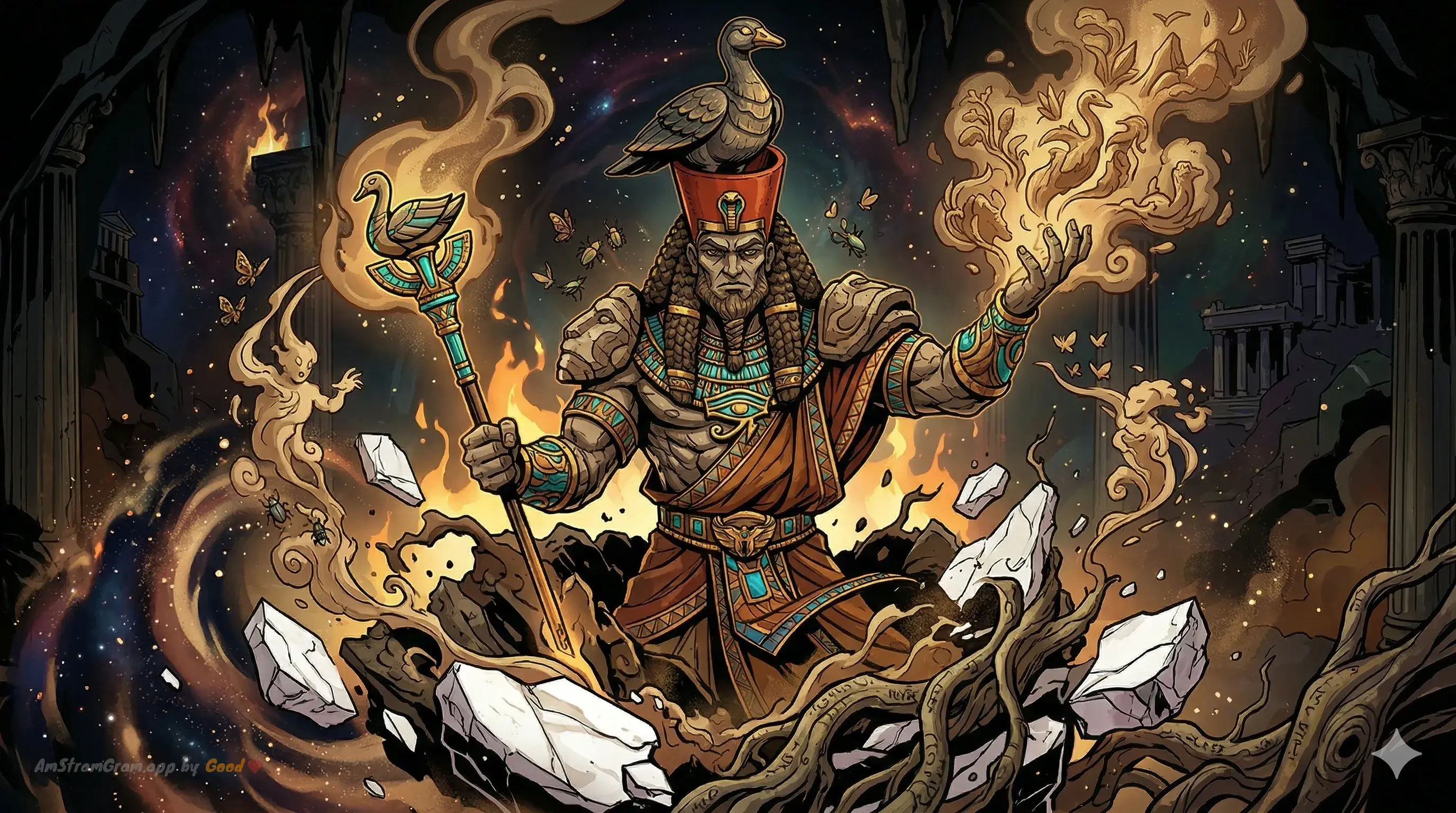 Geb, divinità della mitologia Egizia — AmStramGram