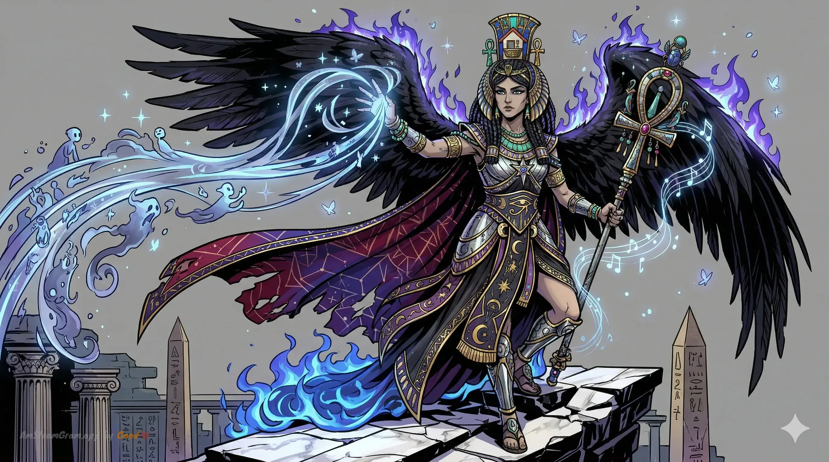 Nephthys, divinité de la mythologie Égyptienne — AmStramGram