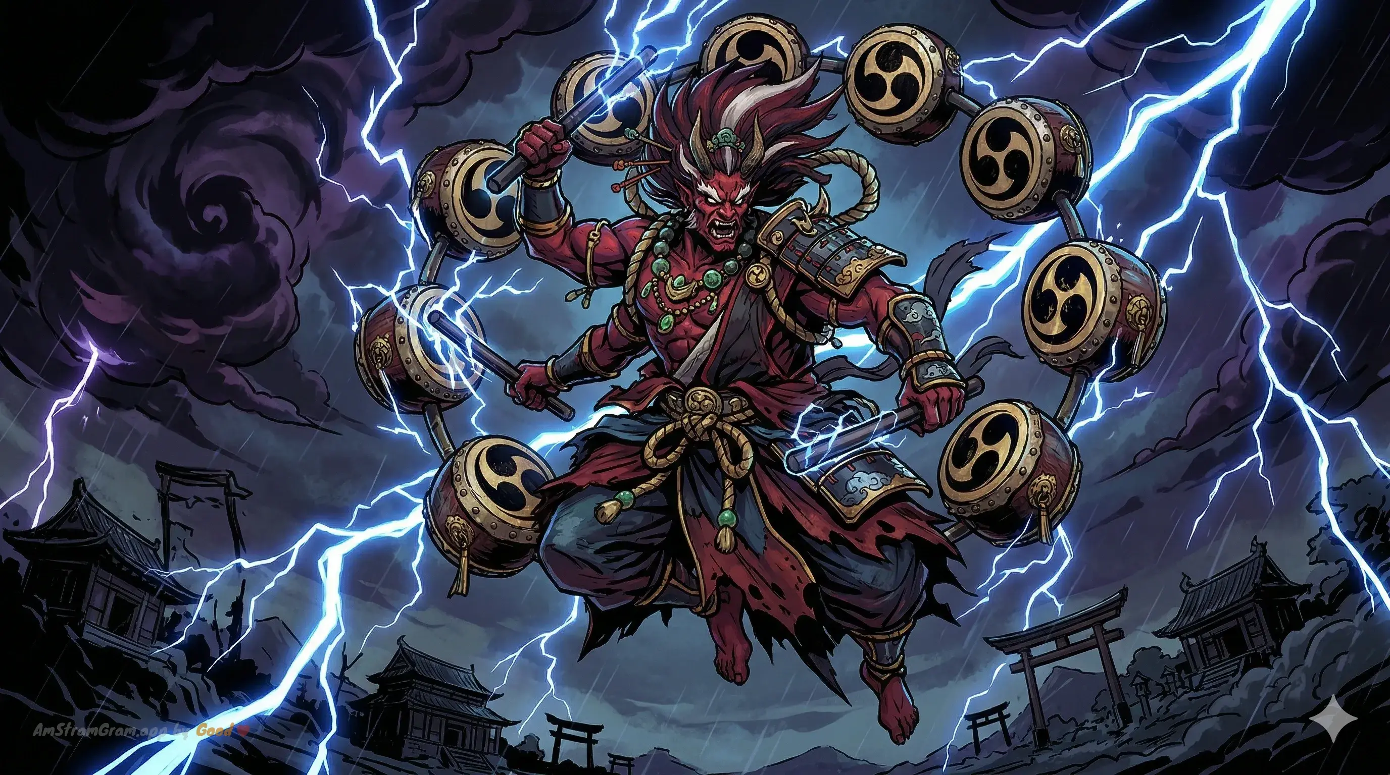 Raijin, divinité de la mythologie Japonaise — AmStramGram
