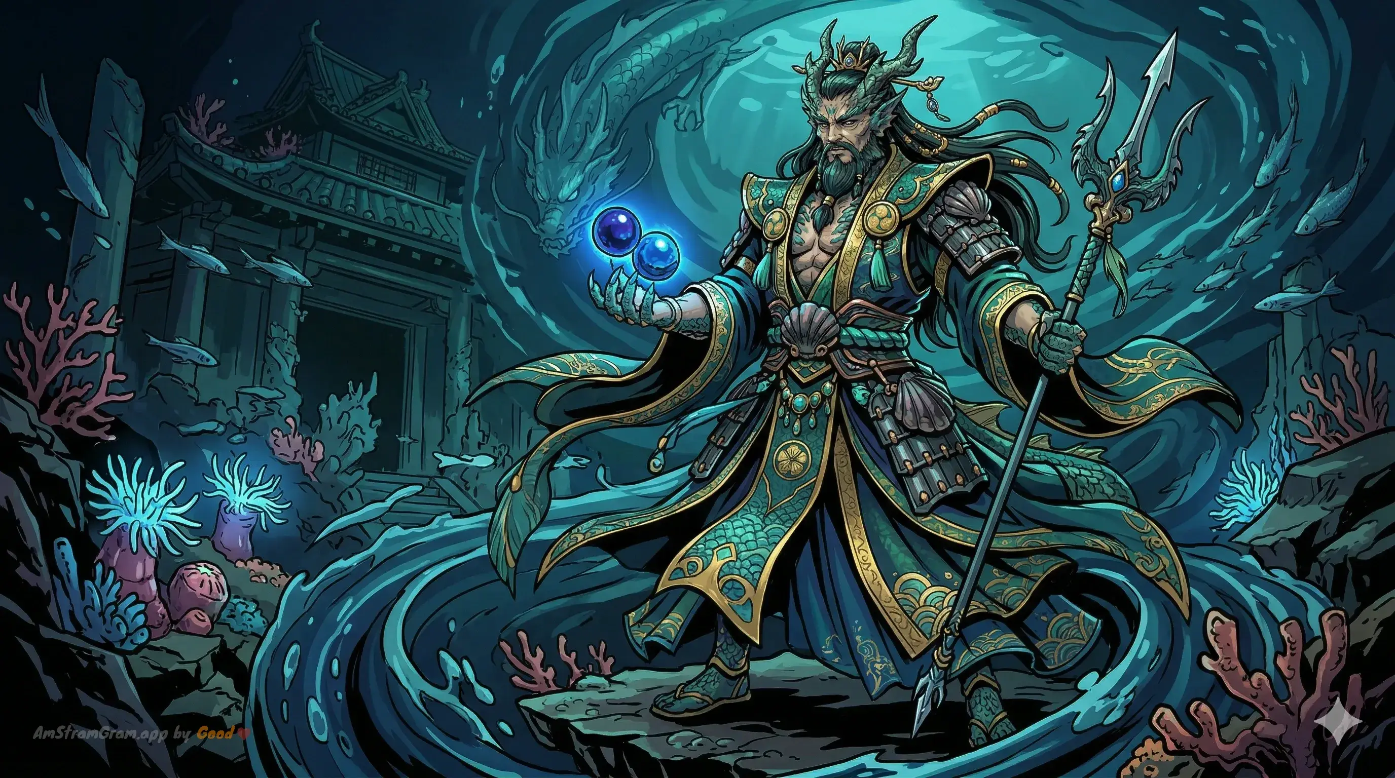 Ryujin, Gottheit der Japanischen Mythologie — AmStramGram